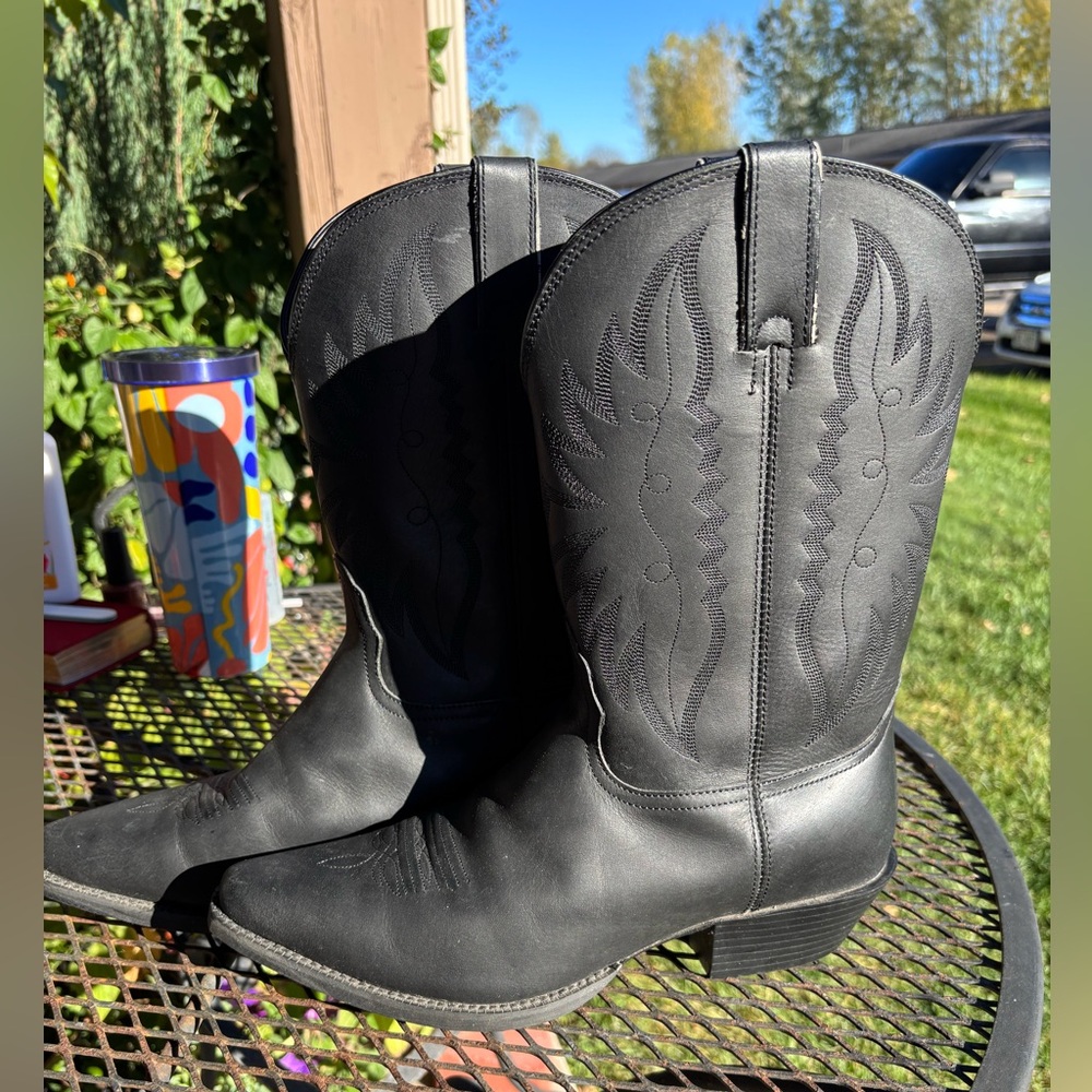 Nocona Men’s Black Leather Cowboy Boots Style NL1114